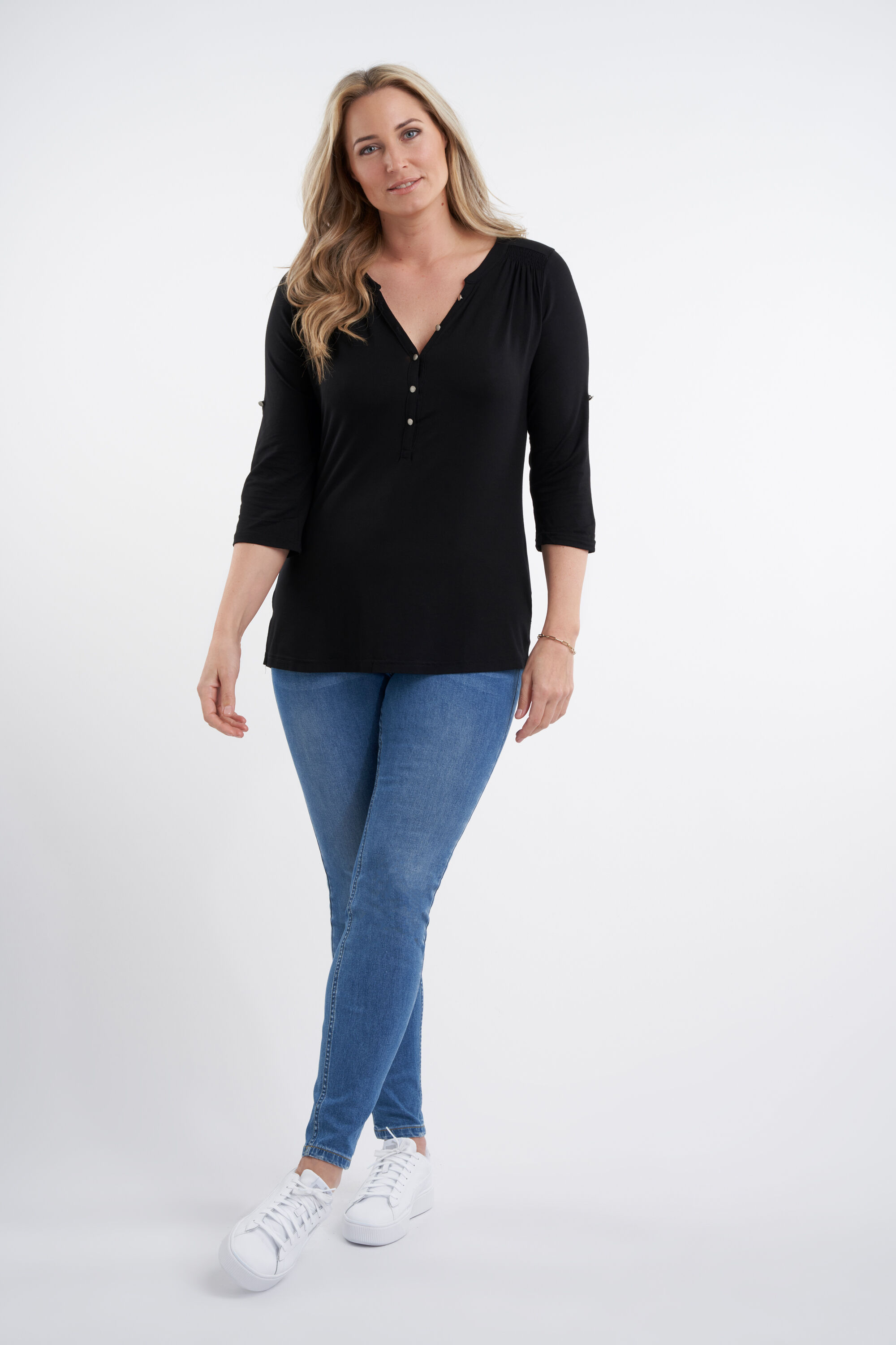 Paquet de 2 Haut avec manches bouffantes trois quarts image number 5