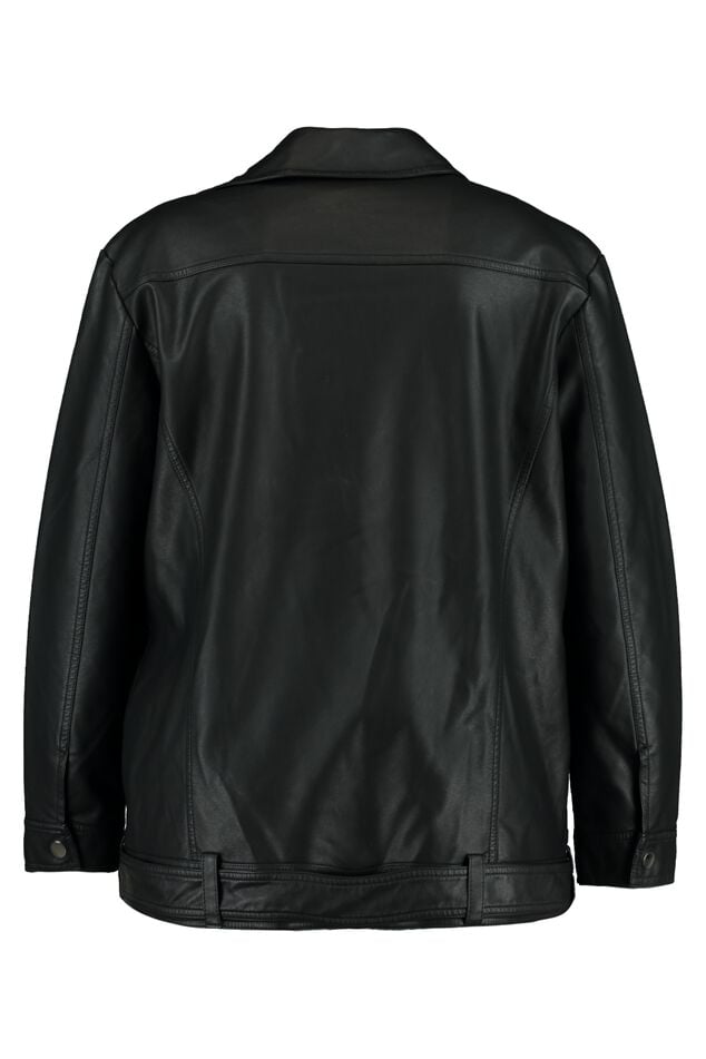 Veste motard oversize en simili cuir image number 2