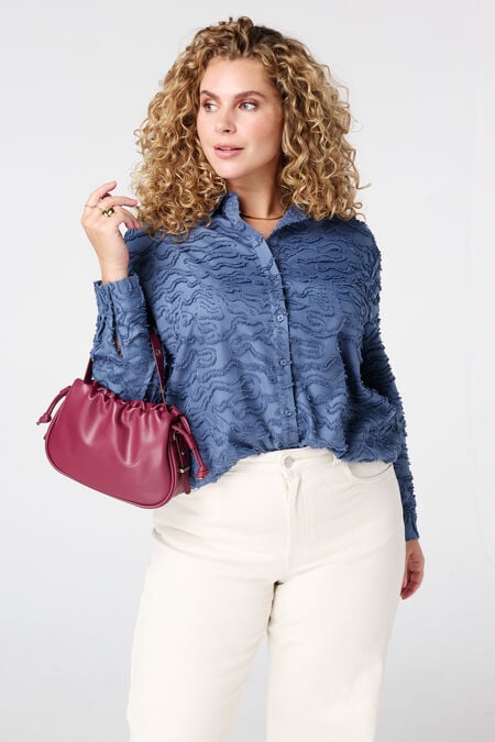 Blouse oversize en tissu structuré Blouse oversize en tissu structuré