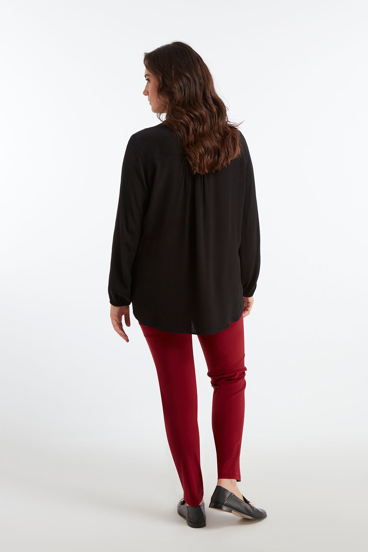 Pantalon jambe slim en bengaline image number 4