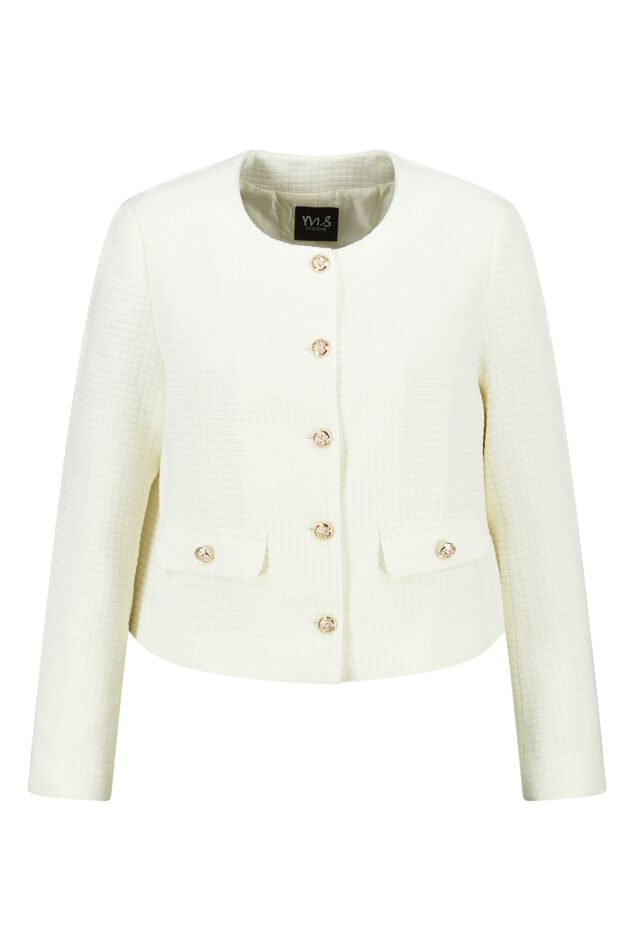 Veste courte en tweed avec boutons métal image number 1