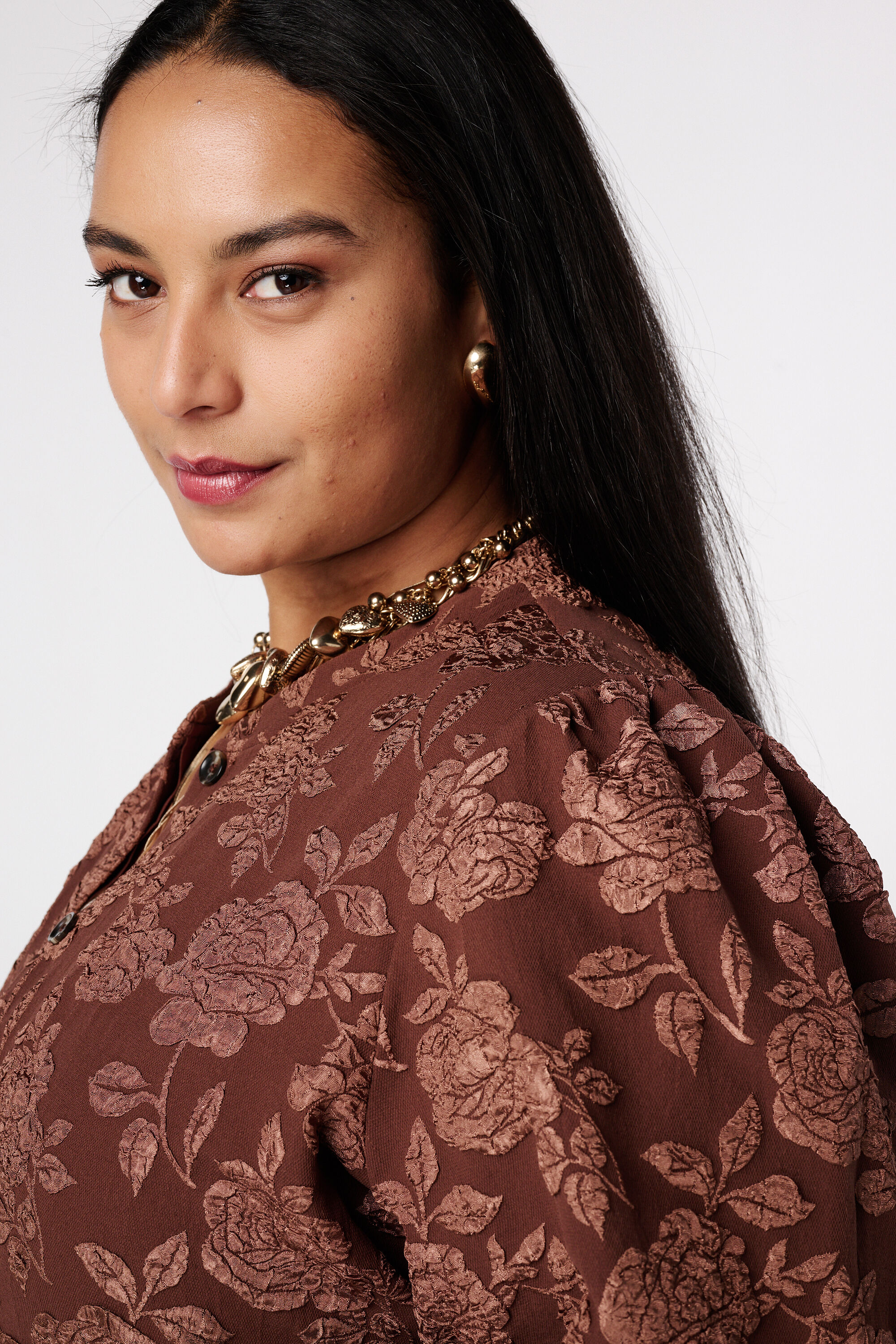 Bomber avec imprim&eacute; fleurs 3D image number 4