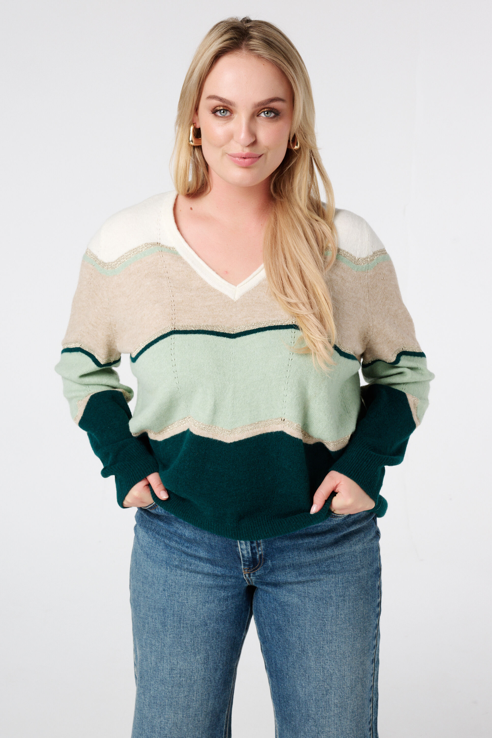 Pull imprim&eacute; et lurex