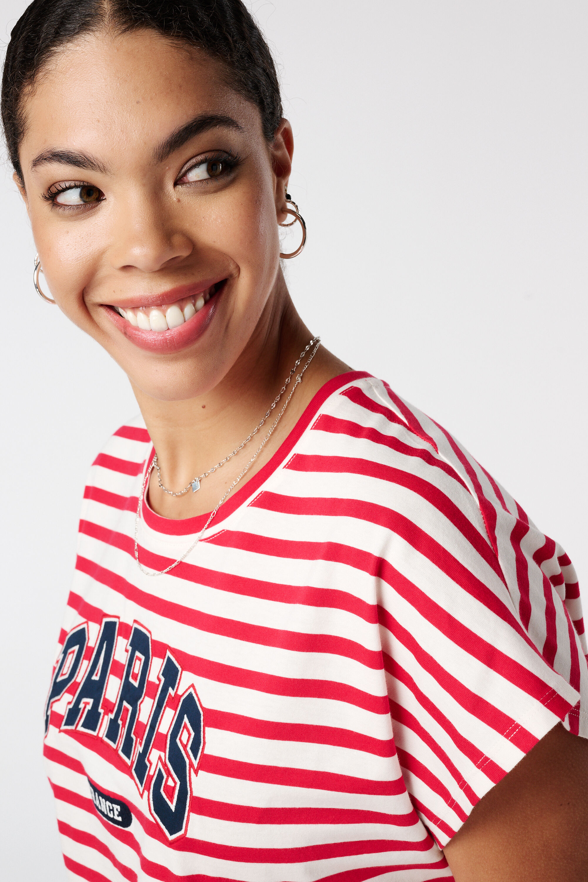 T-shirt ray&eacute; &agrave; imprim&eacute; image number 4