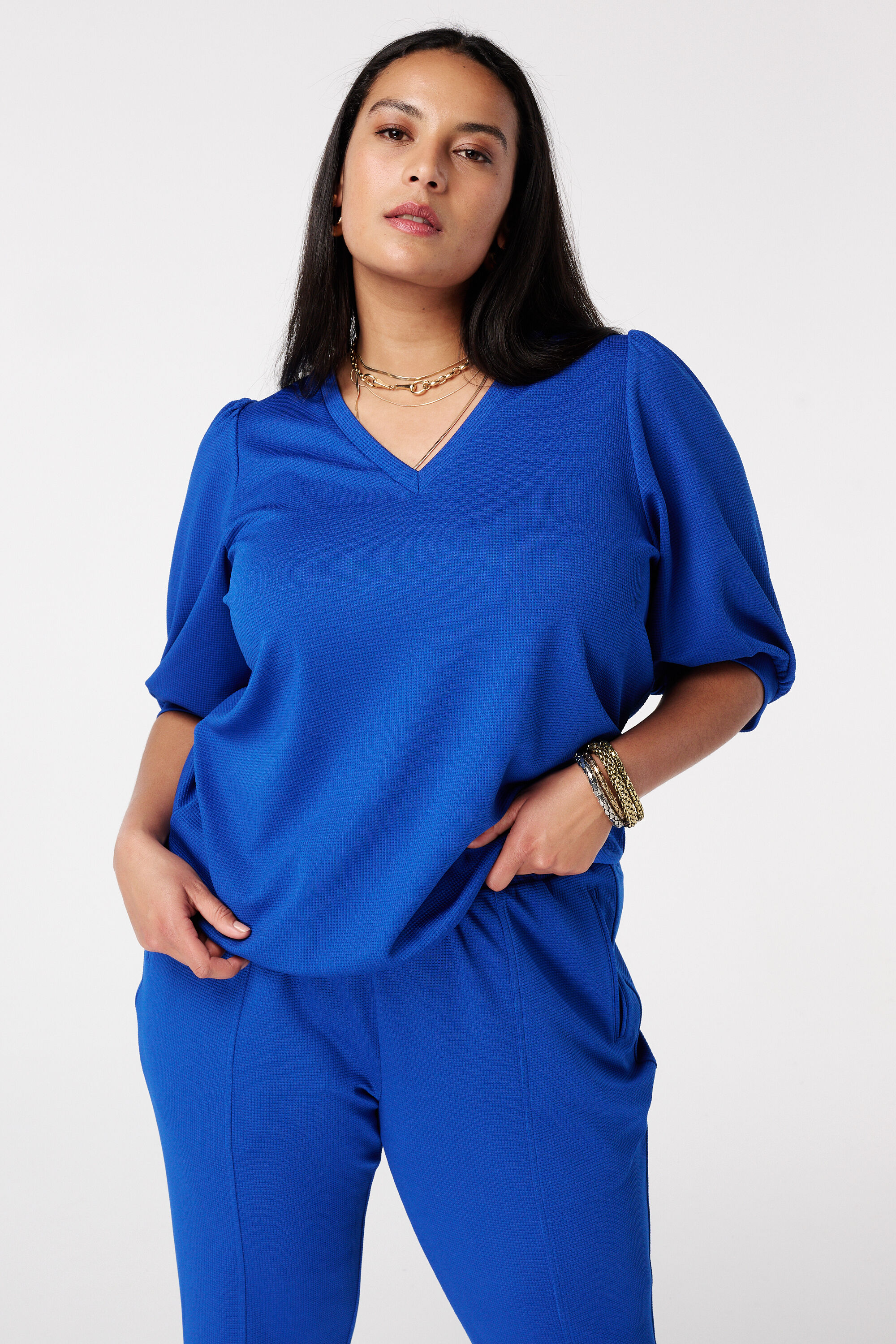 Top &agrave; manches bouffantes