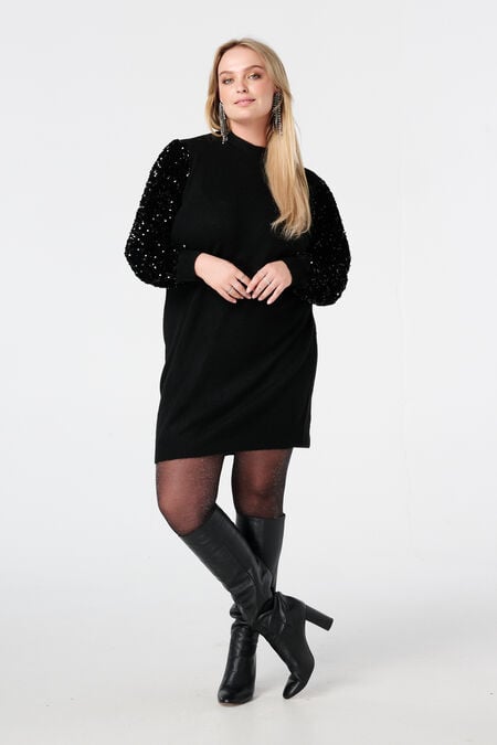 Tunique en maille avec manches à sequins Tunique en maille avec manches à sequins