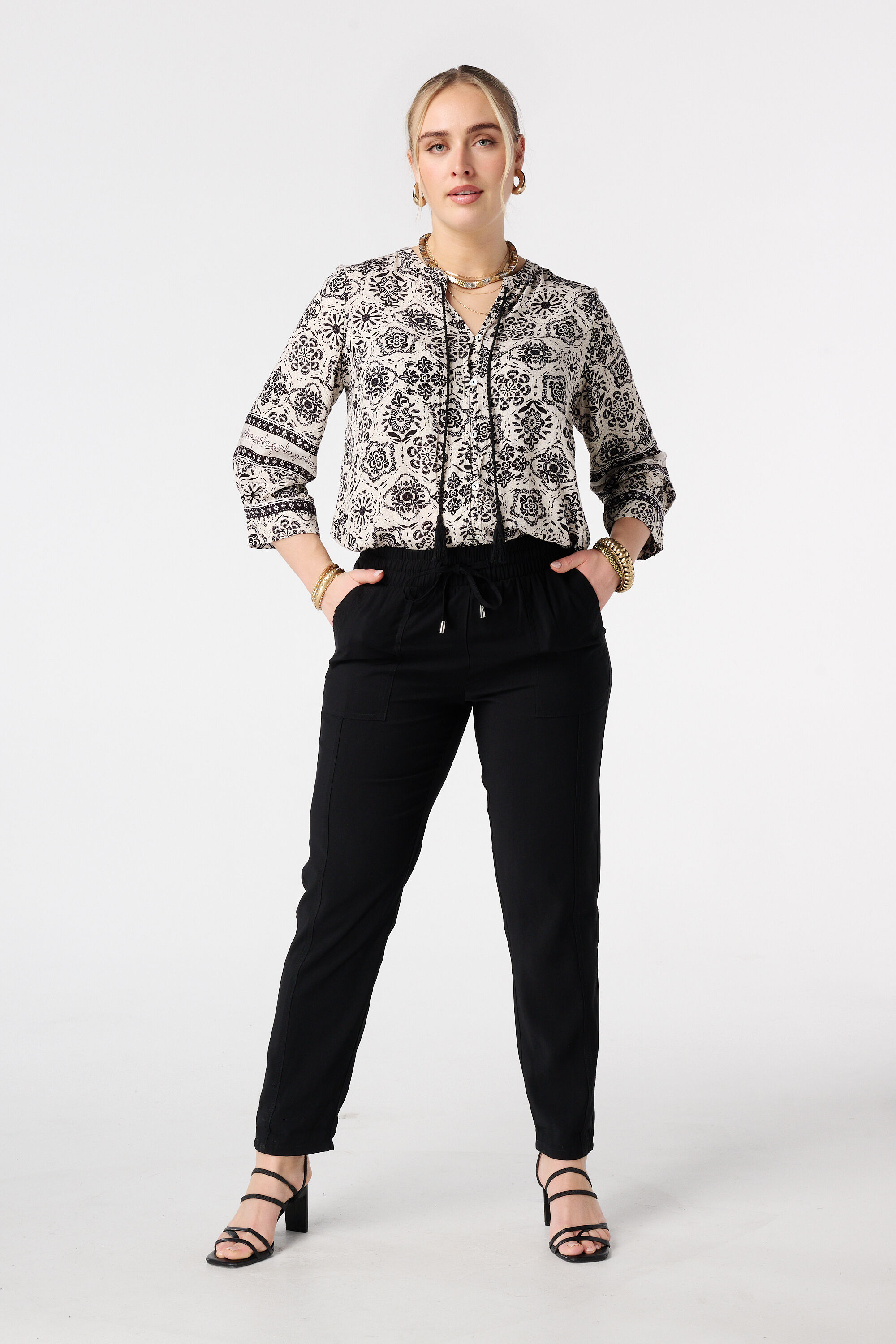 Pantalon &agrave; taille &eacute;lastique image number 0