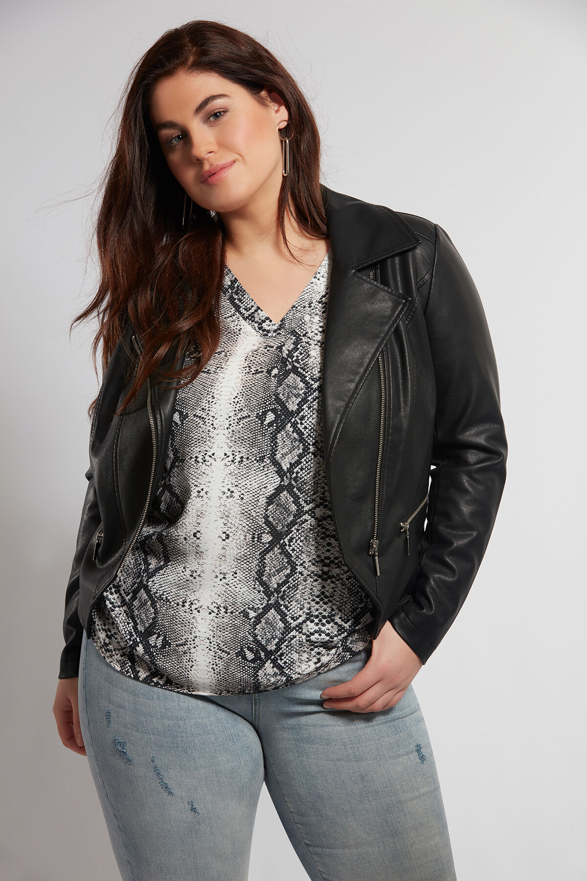 Blouse avec imprim&eacute; serpent  image number 5