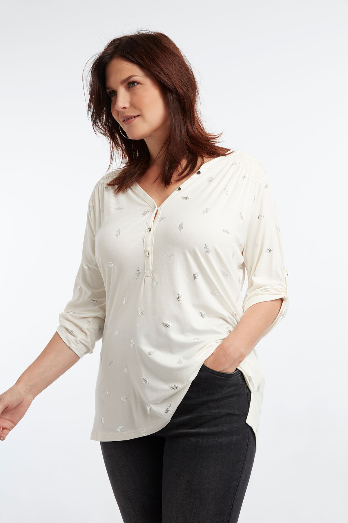 Haut &agrave; imprim&eacute; m&eacute;tallis&eacute; image number 5