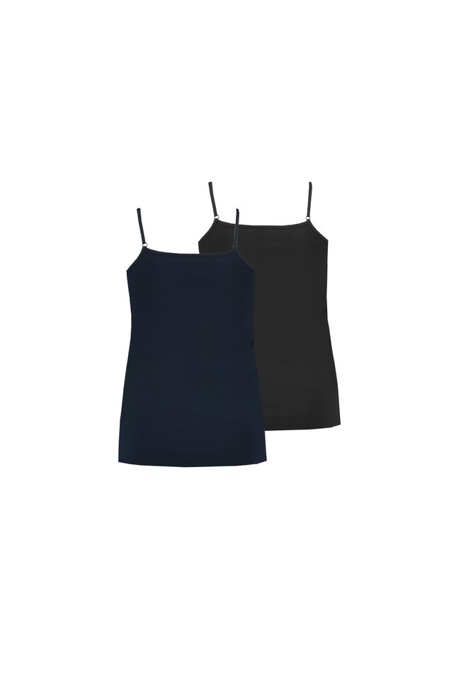 2 Débardeur en coton avec bretelles spaghetti image number 2