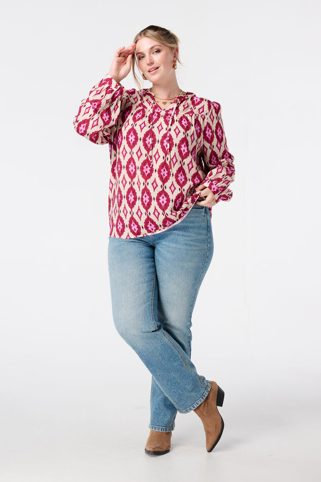 Blouse imprimée avec bobines image number 5