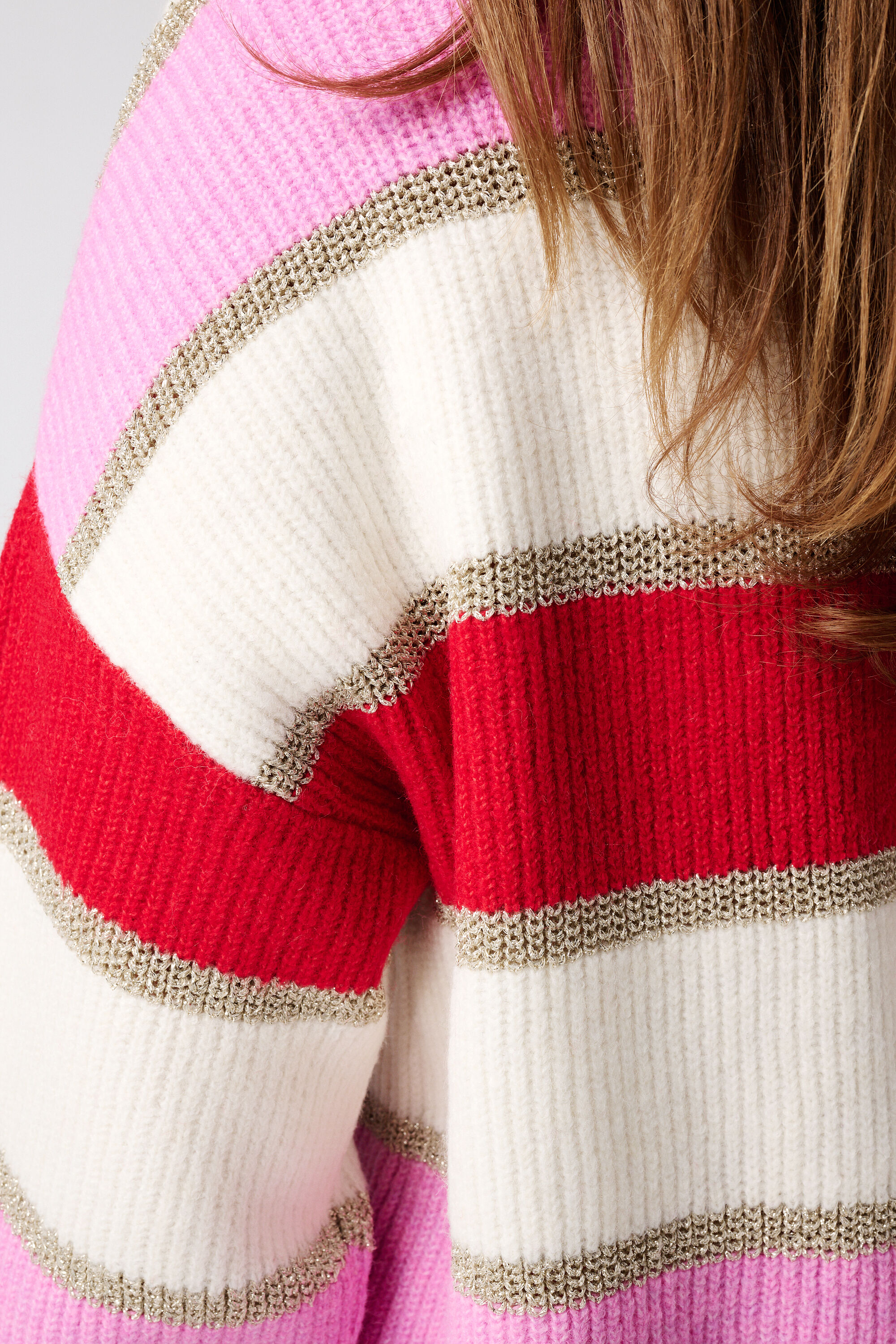 Pull ray&eacute; avec lurex image number 6