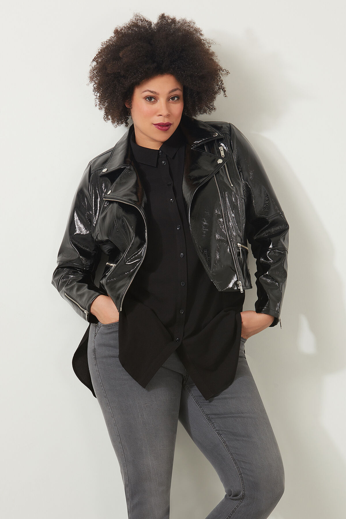 Veste en cuir discount synthétique