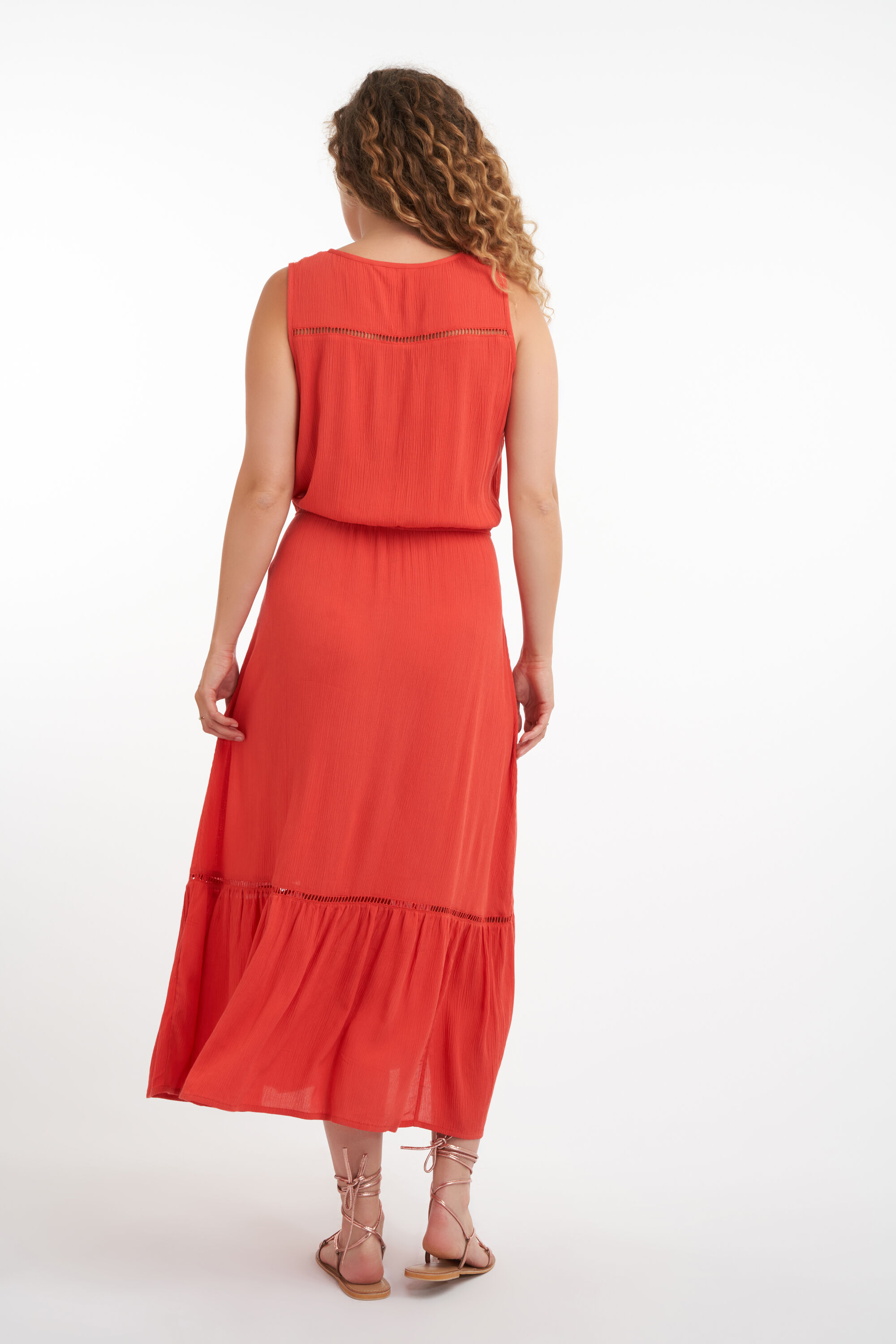 Robe longue &agrave; volants  image number 3