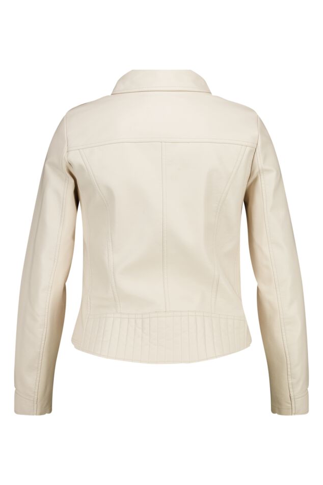 Veste au look en cuir et aux détails argentés. image number 2