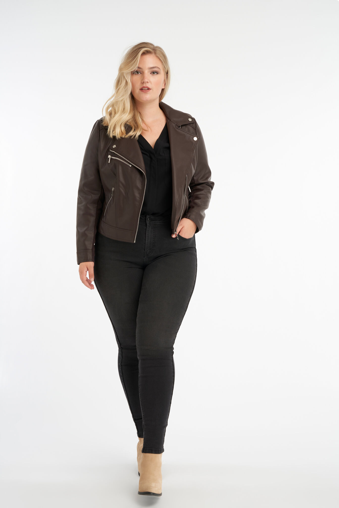 Veste style motard en similicuir image number 5