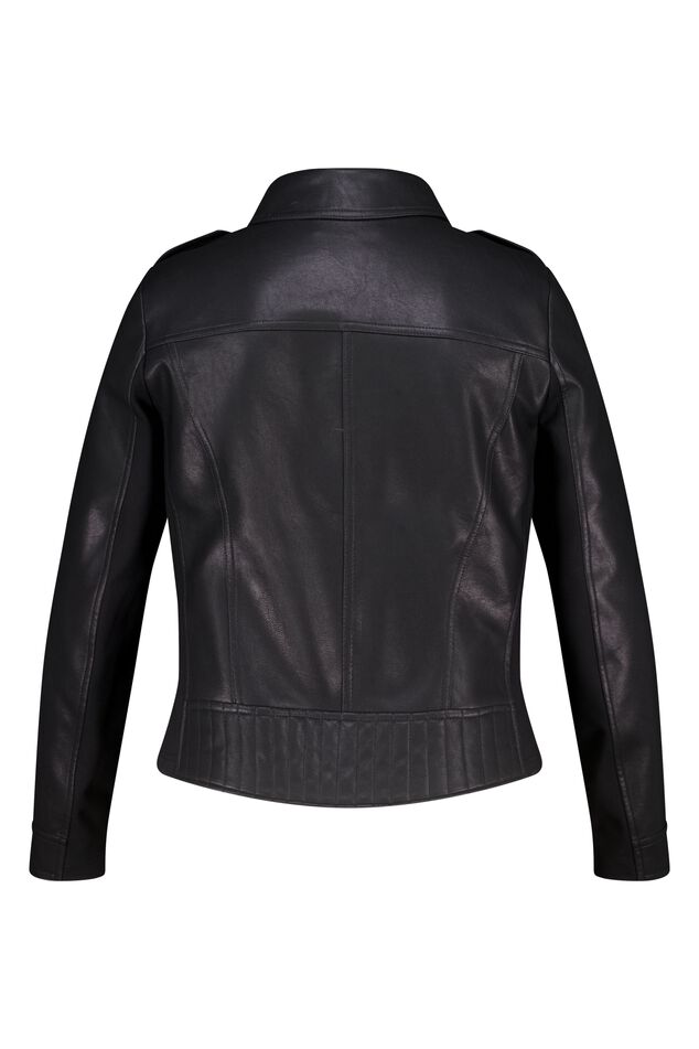 Veste en similicuir avec détails argentés image number 2