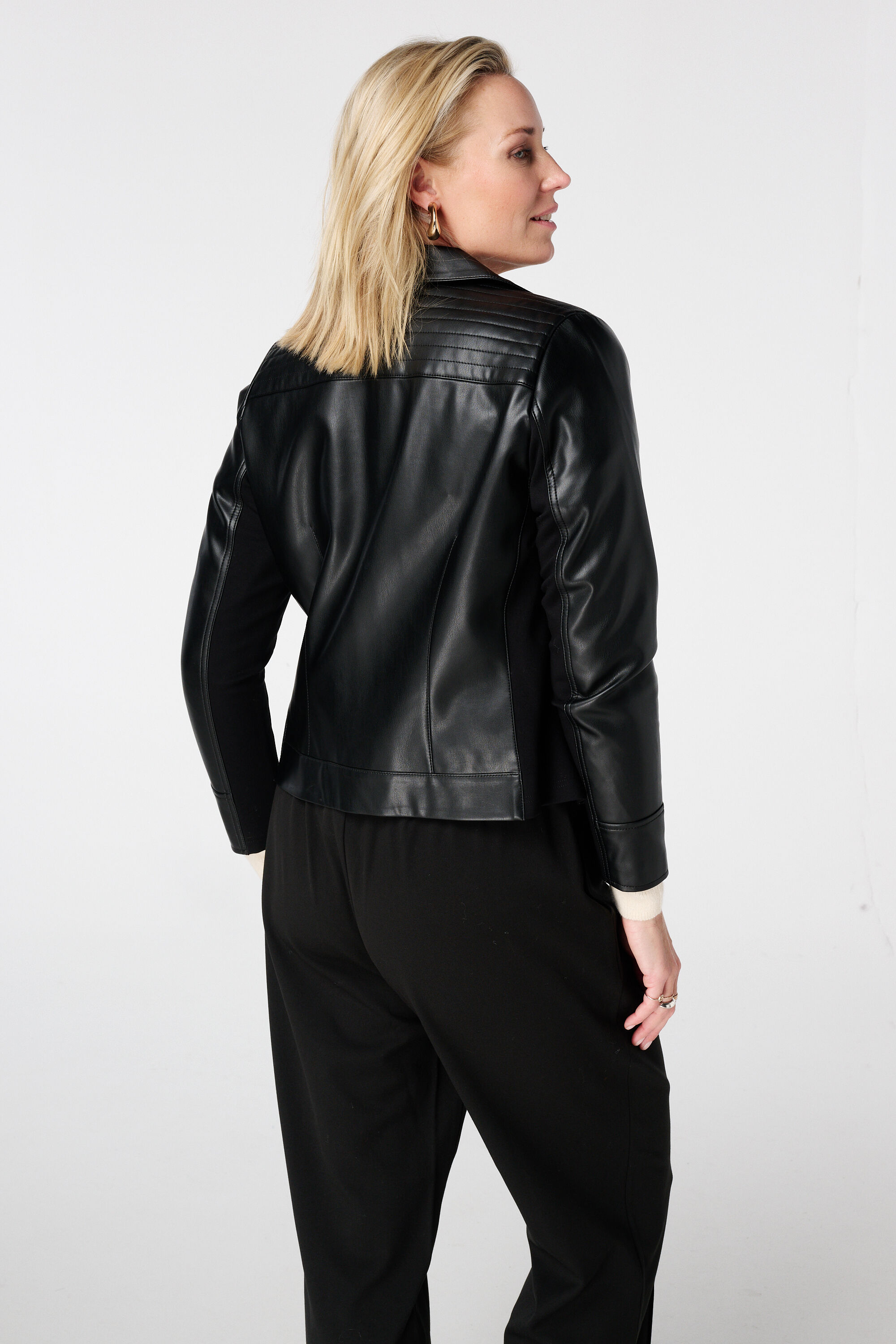 Veste biker en similicuir image number 3