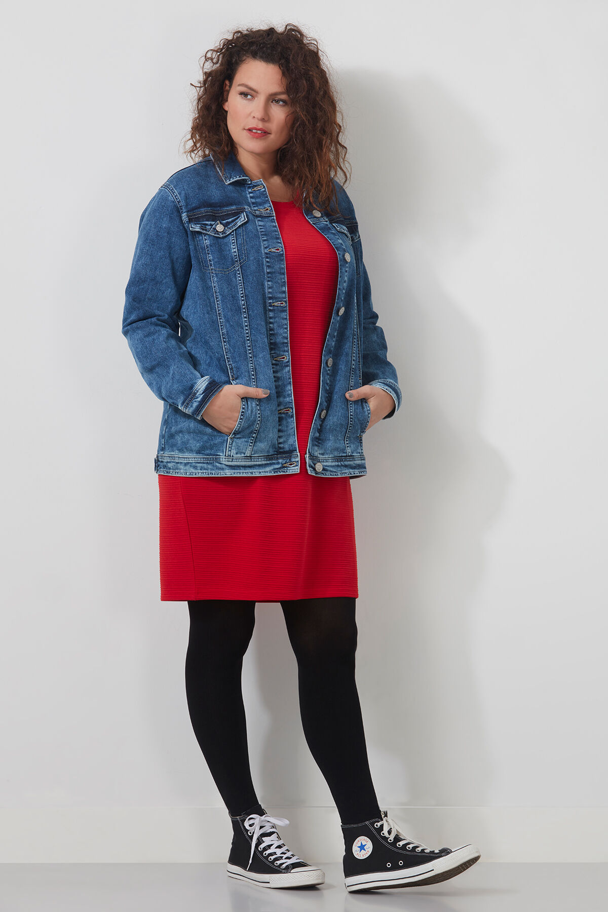 Veste en denim longue oversize image number 3