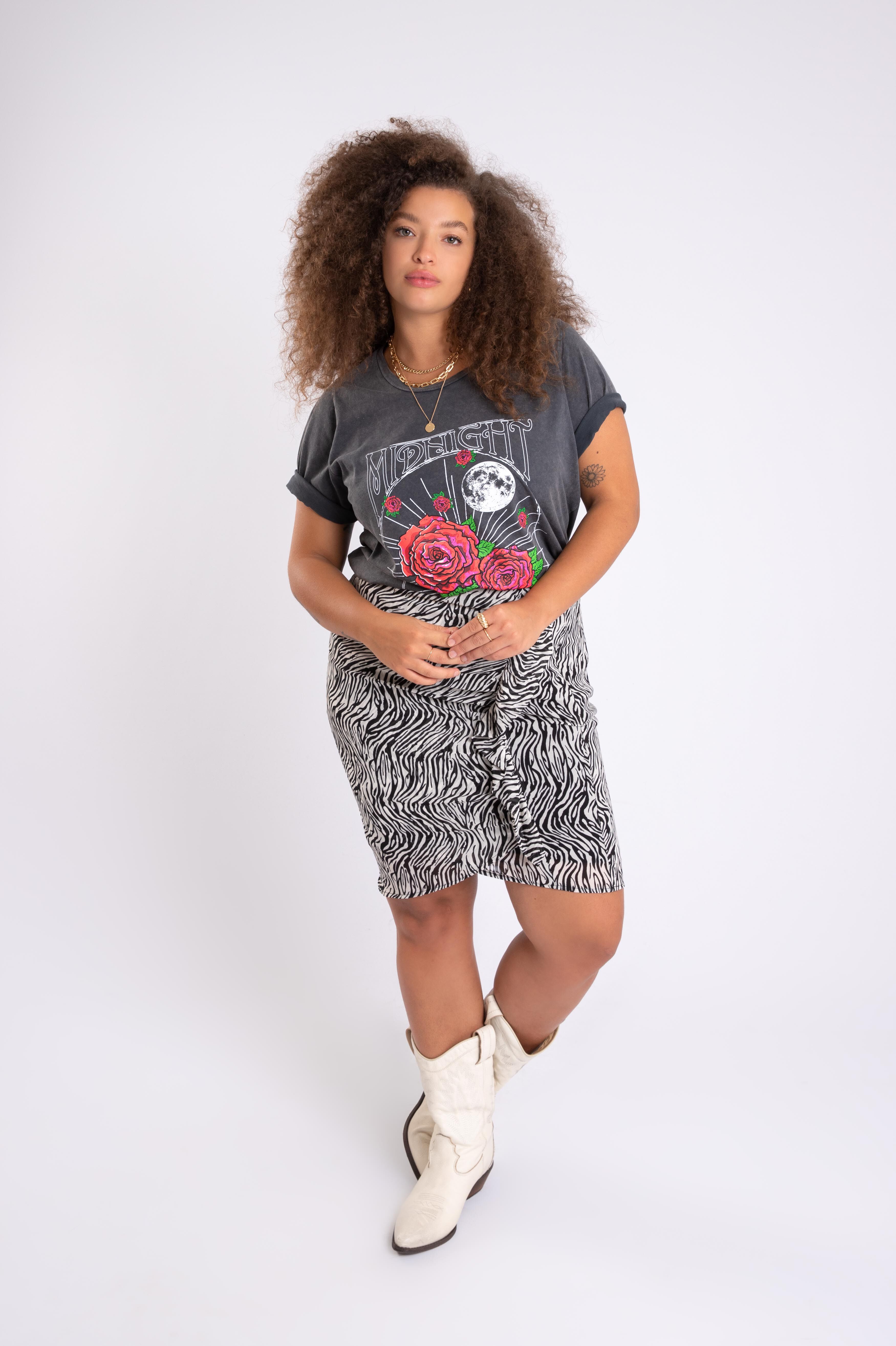 Jupe &agrave; imprim&eacute; z&eacute;br&eacute;.  image number 4