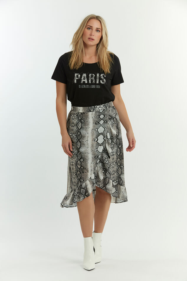 T-shirt avec texte imprimé image number 3