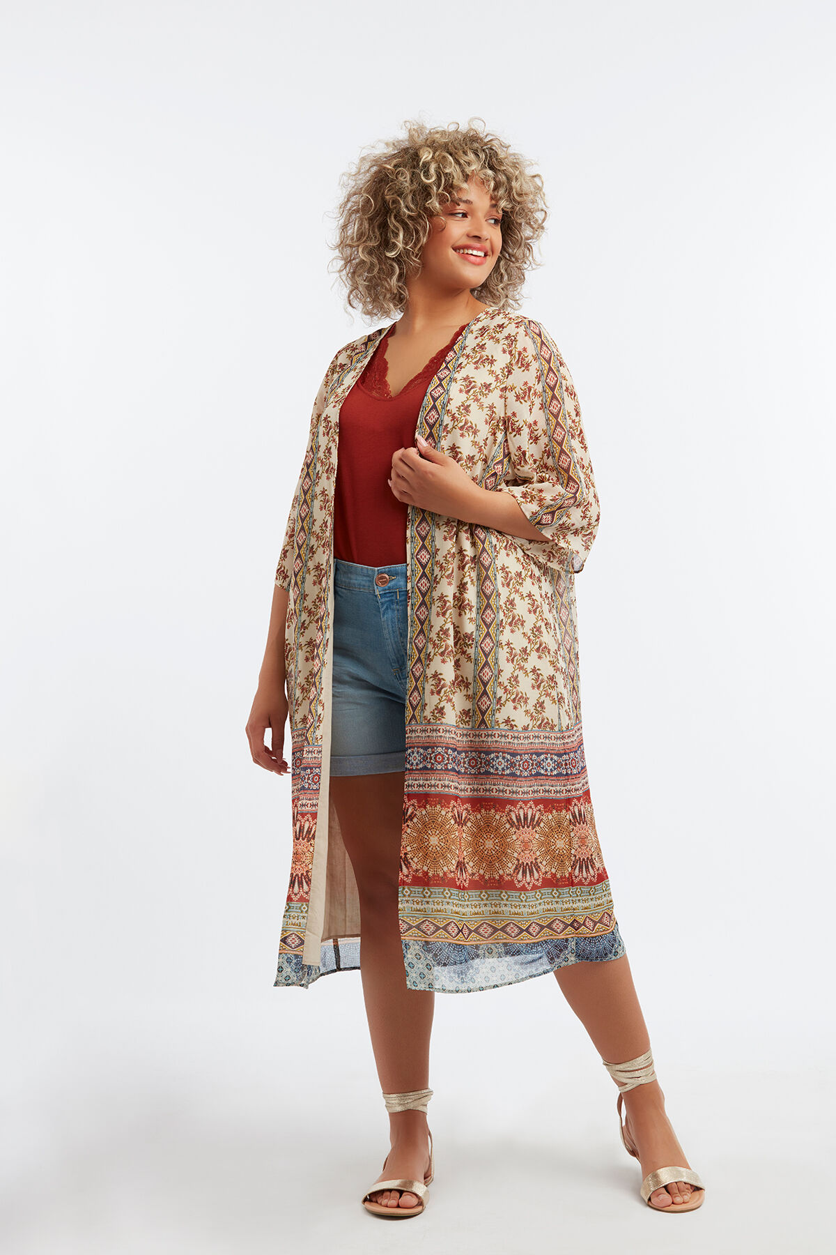 Kimono avec imprim&eacute; image number 3