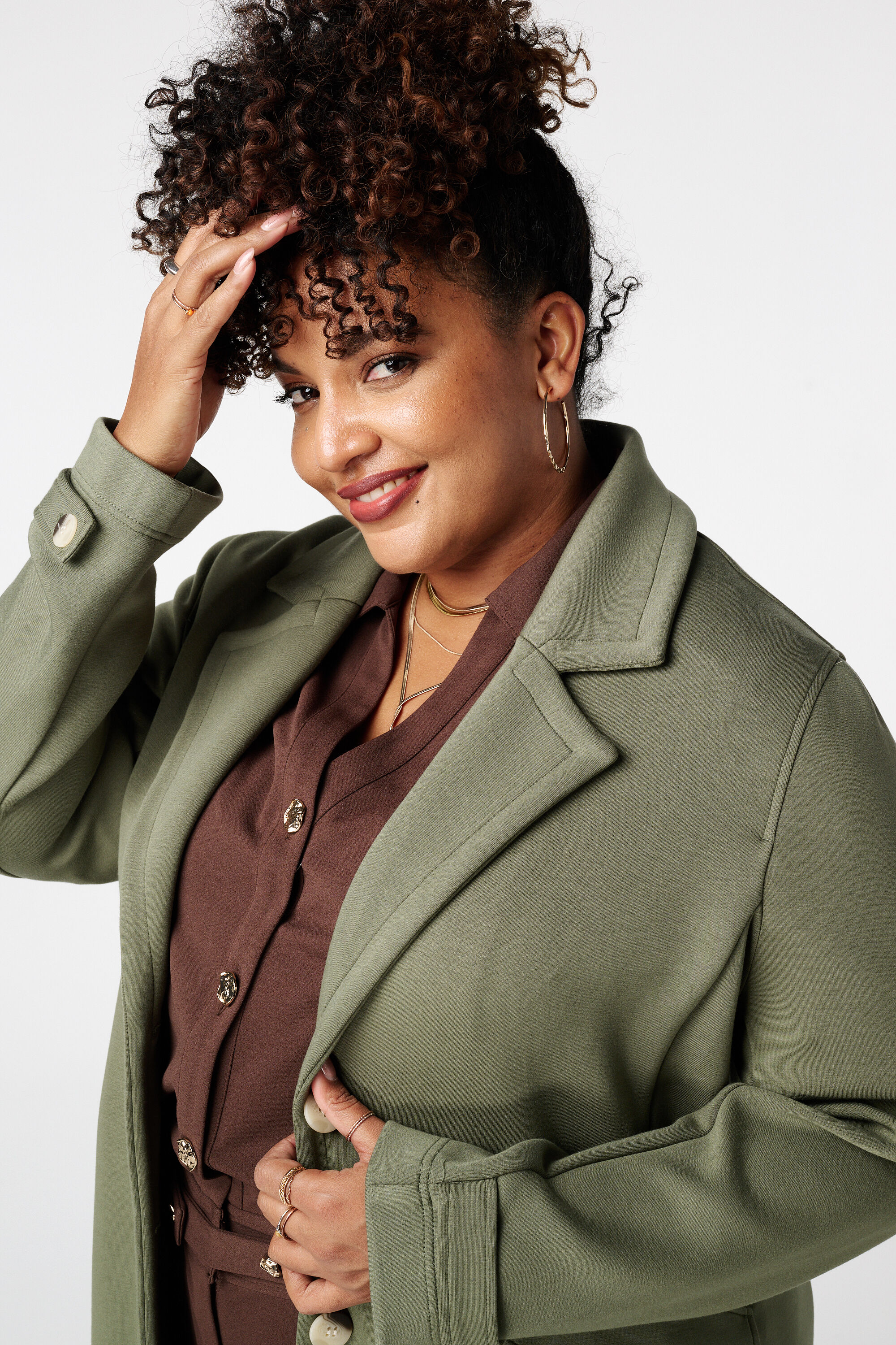 Manteau avec fermeture &agrave; boutons image number 4