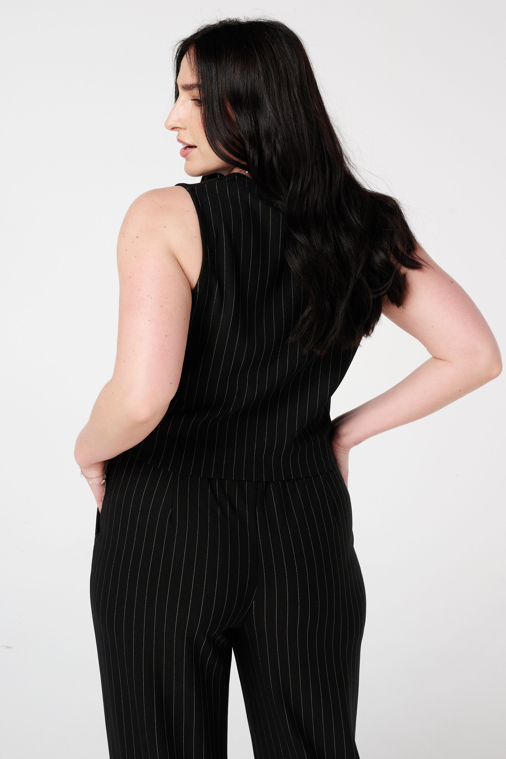 Cardigan &agrave; rayures et fermeture &agrave; boutons image number 3