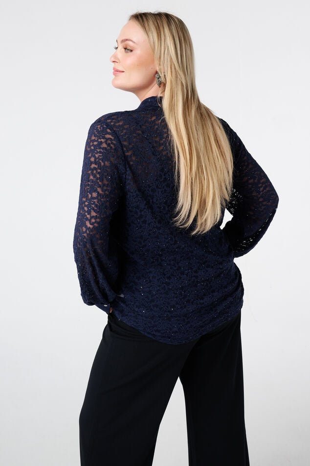 Top avec dentelle et paillettes image number 3