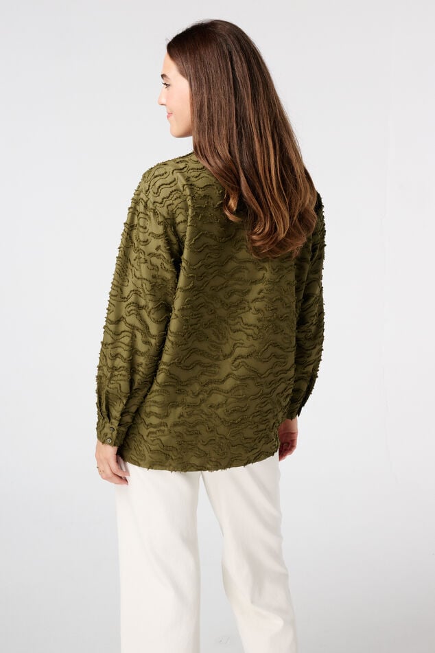 Blouse oversize en tissu structuré image number 3