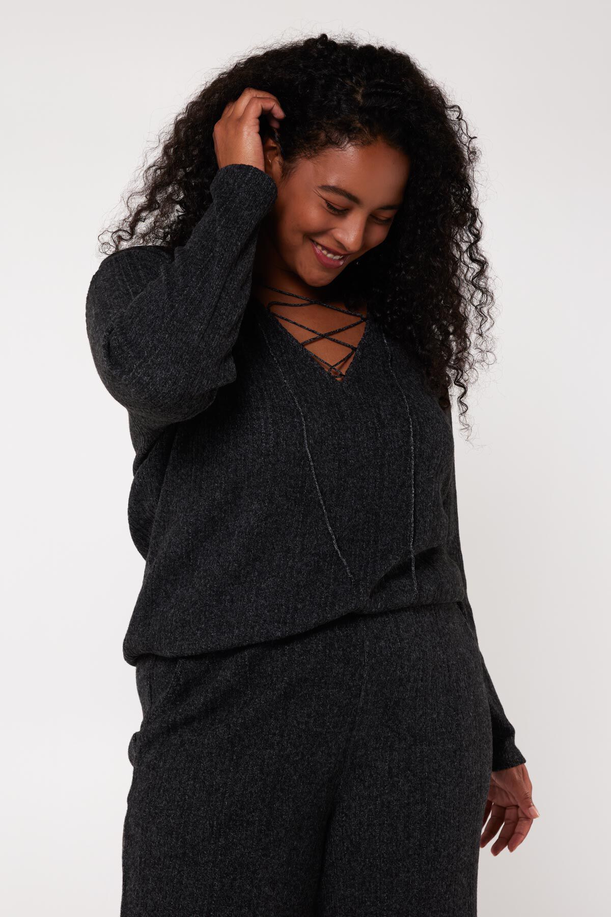 Haut coupe droite avec col en V  image number 5