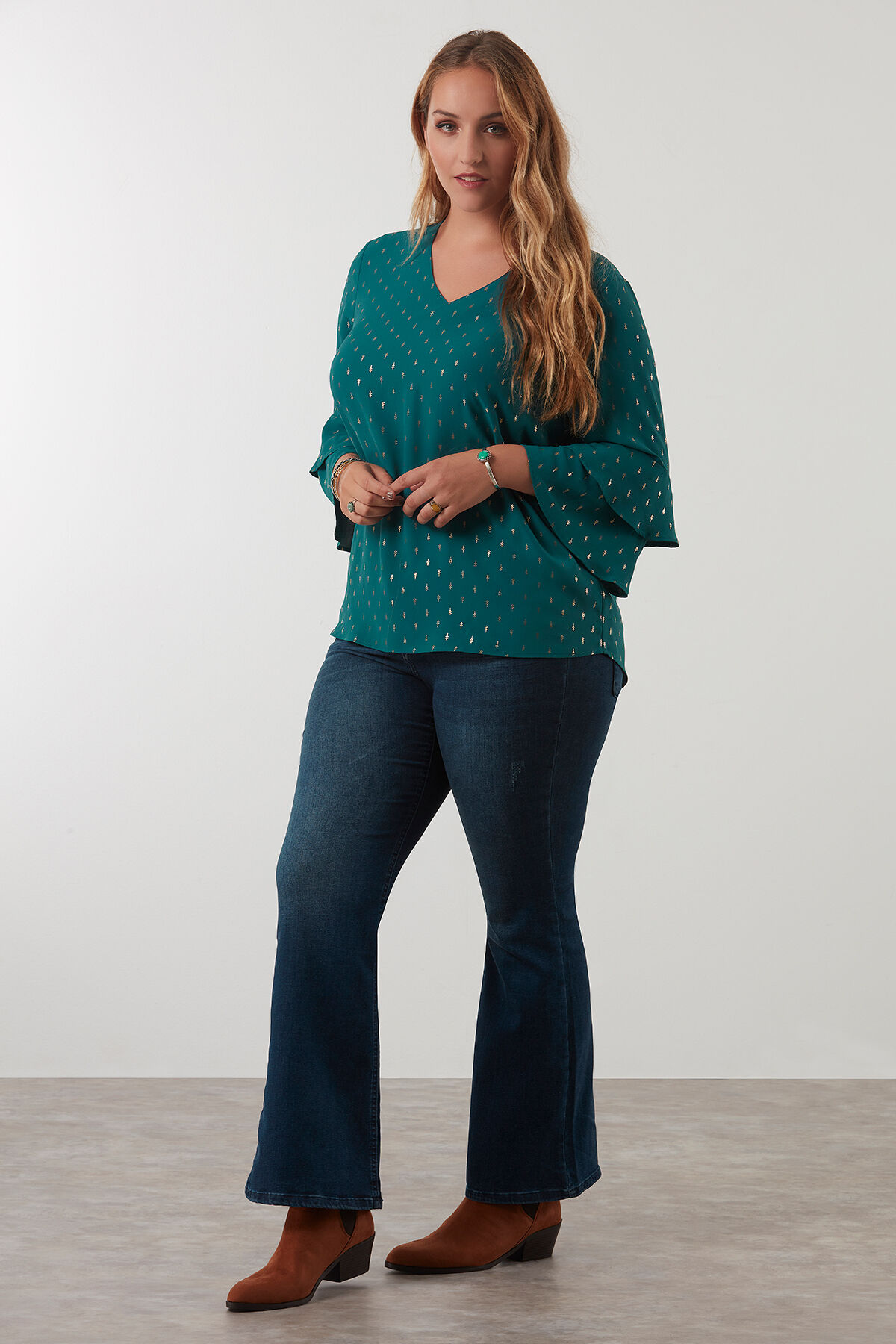 Chemisier avec manches &agrave; volants  image number 3