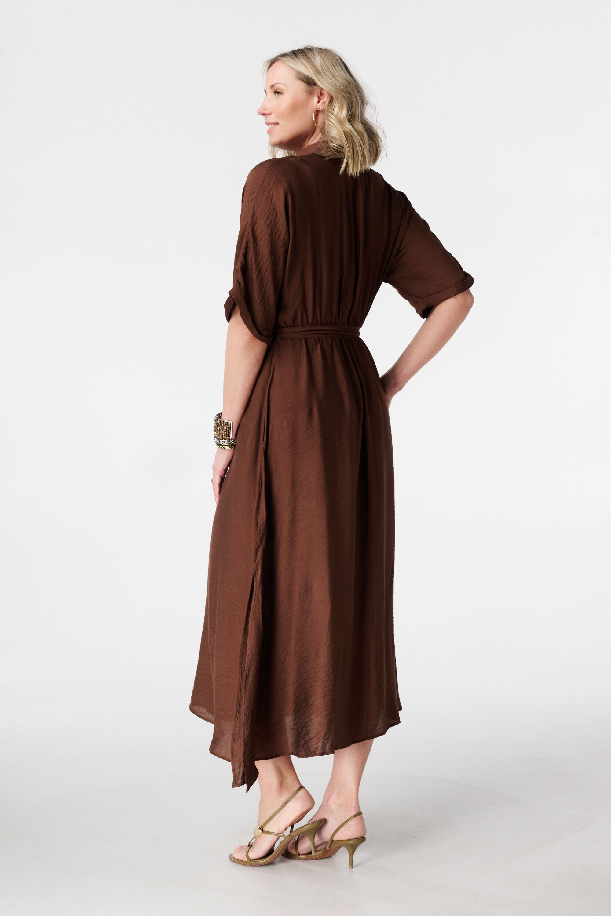 Robe longue avec ceinture image number 3