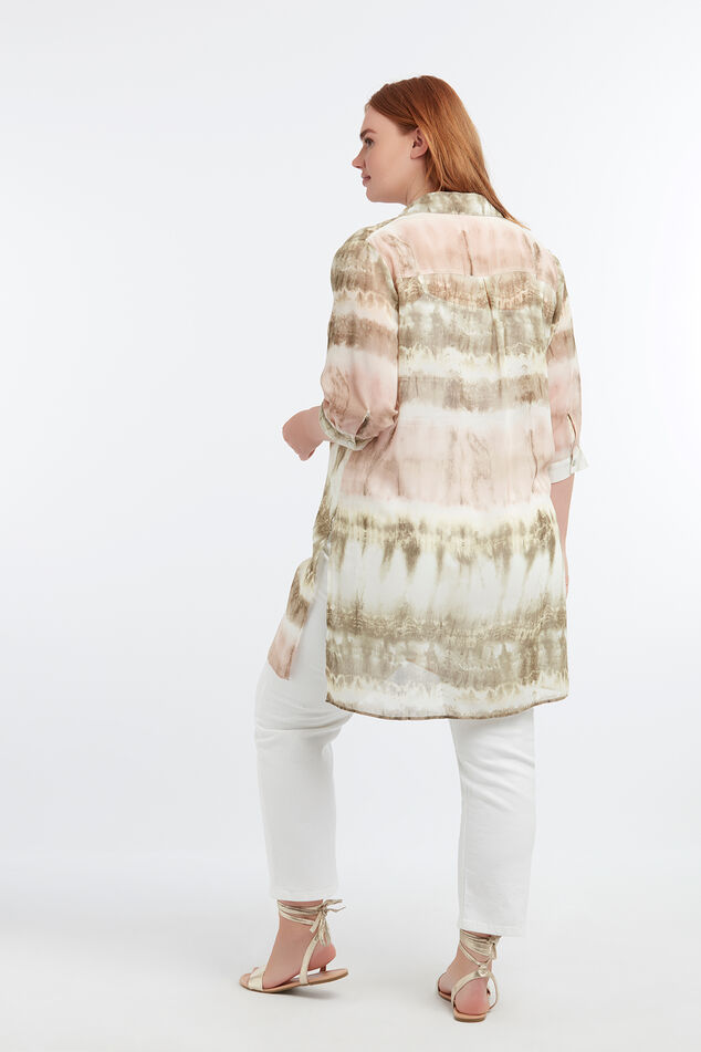 Chemisier transparent à imprimé tie-dye image number 6