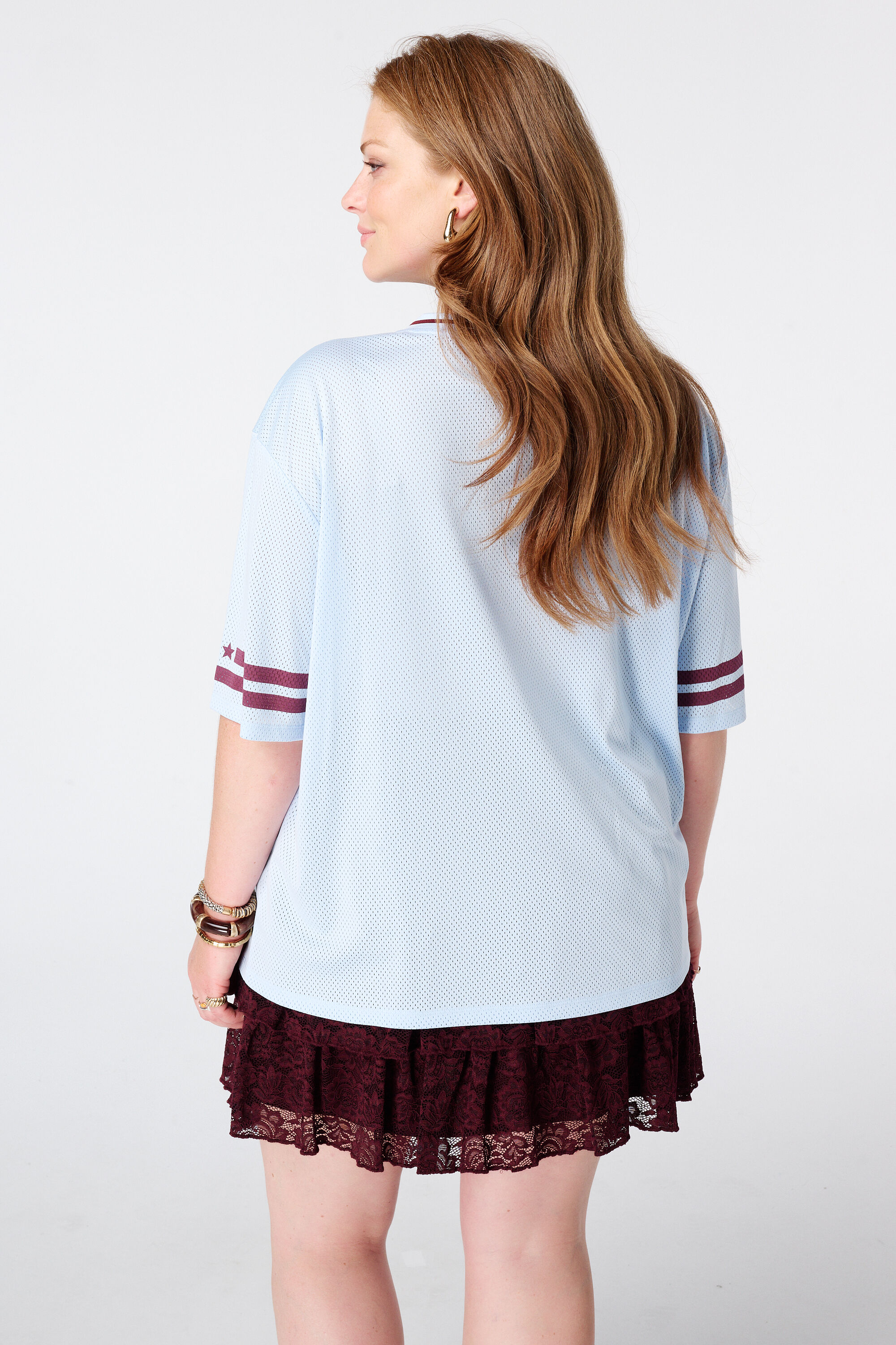 Jersey oversize avec imprim&eacute; sportif image number 3