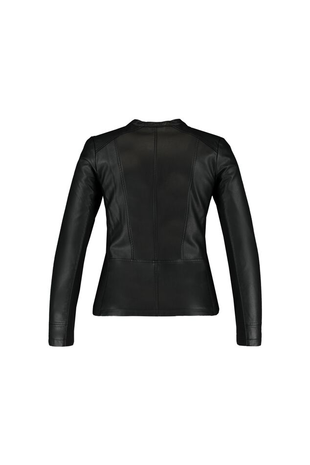 Veste motard en simili cuir à col rond image number 2