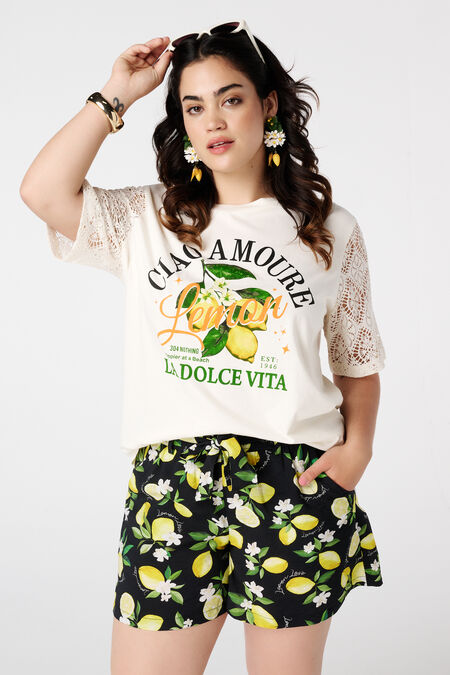 T-shirt avec imprimé citron T-shirt avec imprimé citron