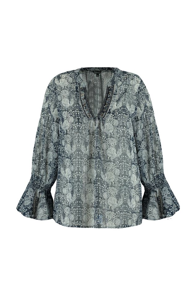 Chemisier avec des manches à volants image number 1