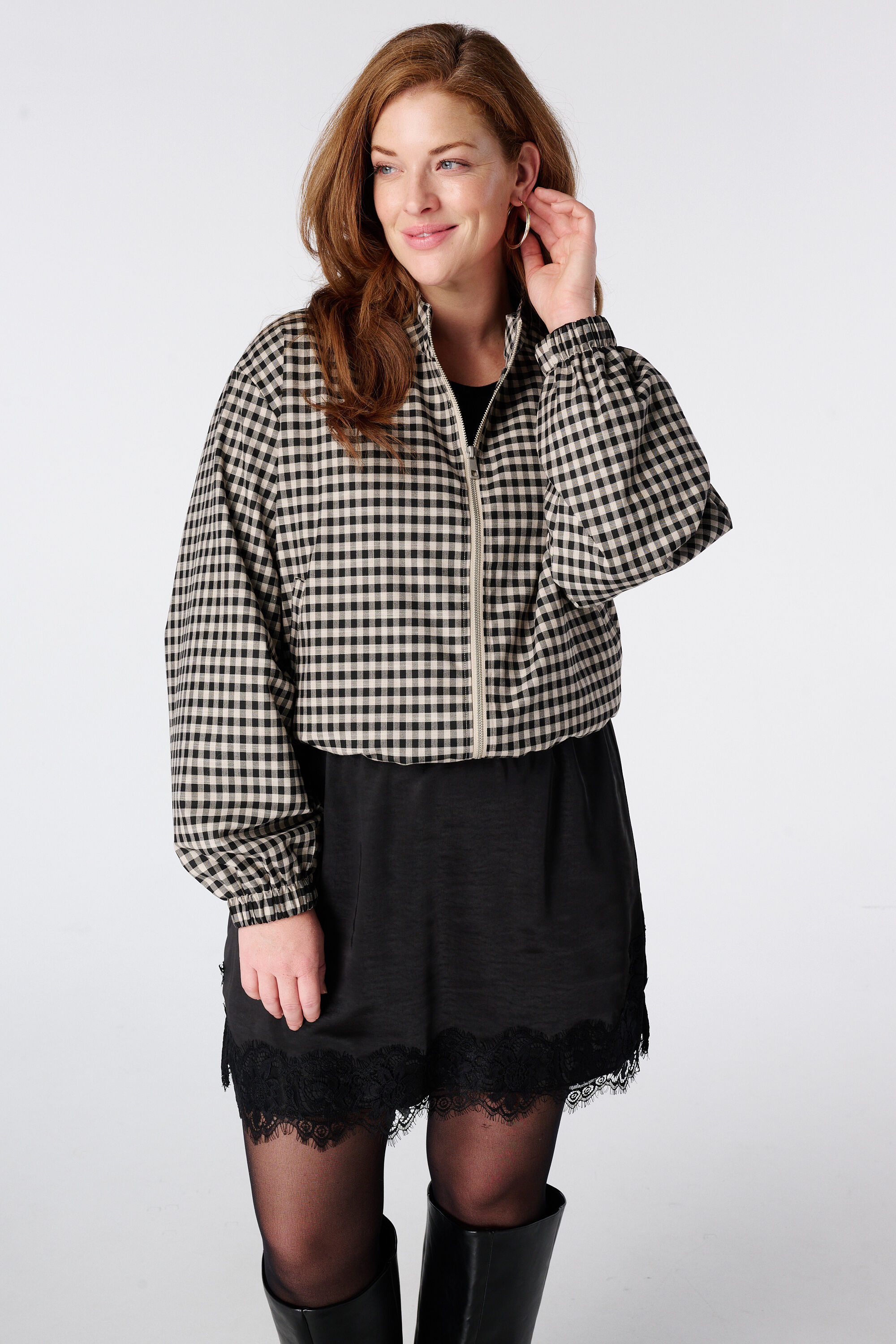 Veste &agrave; carreaux
