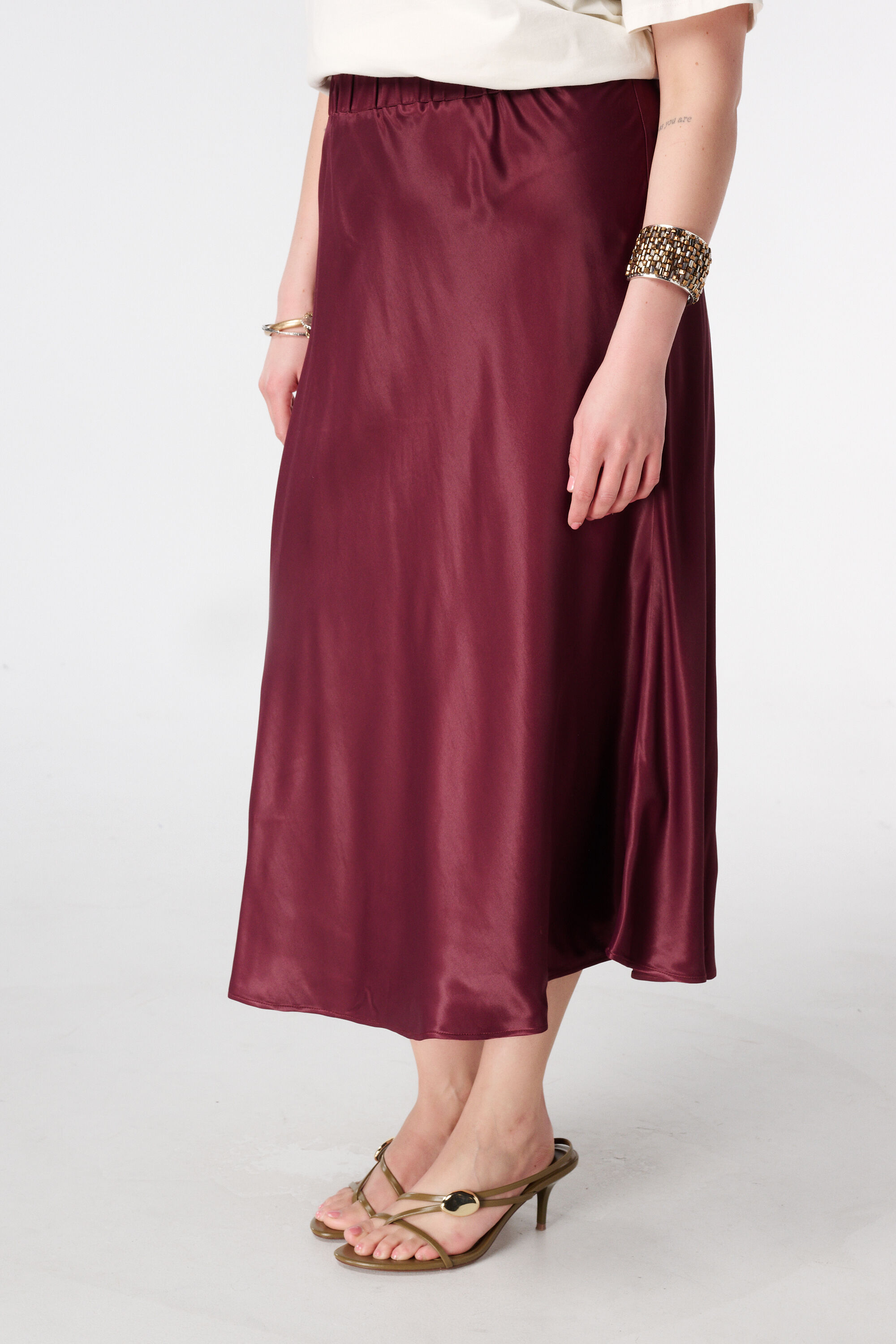 Jupe midi en satin image number 5