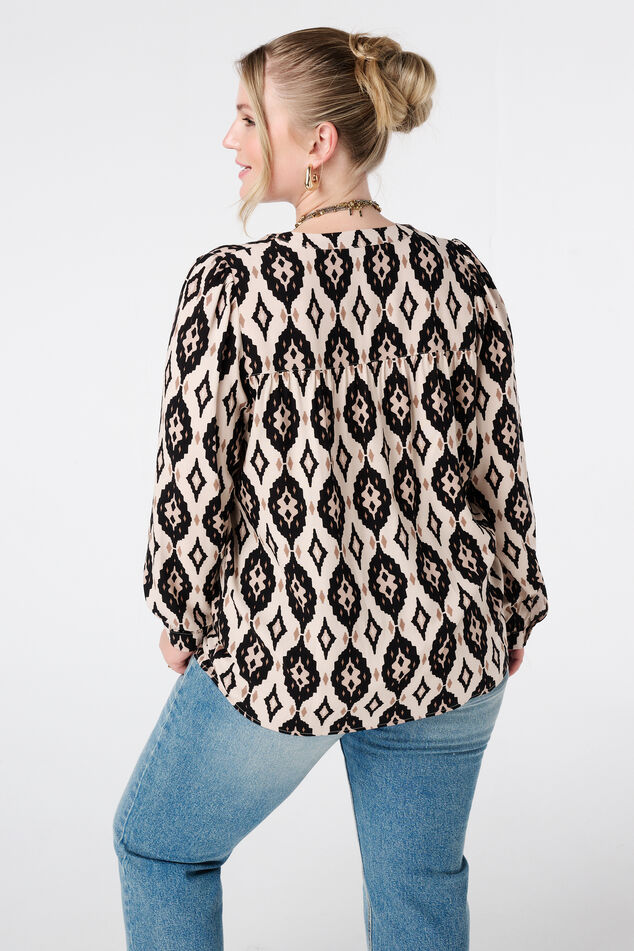 Blouse imprimée avec bobines image number 3
