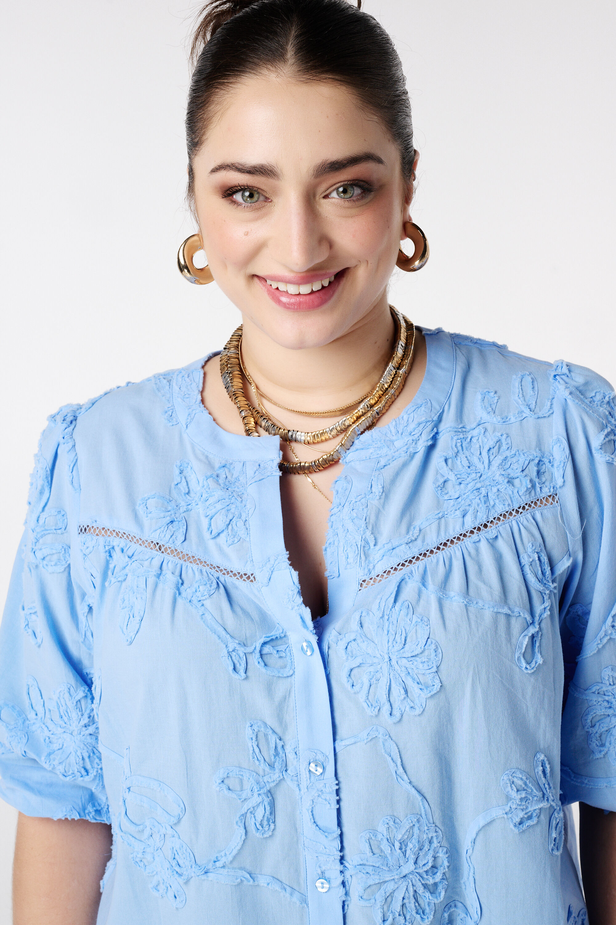 Blouse &agrave; imprim&eacute; fleuri 3D image number 4