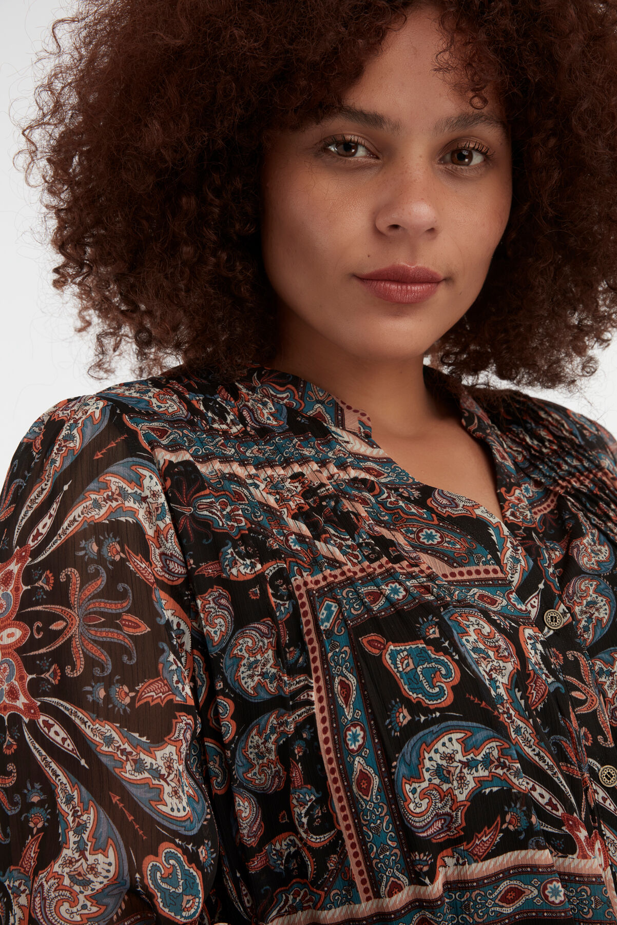 Robe mi-longue &agrave; imprim&eacute; cachemire image number 4