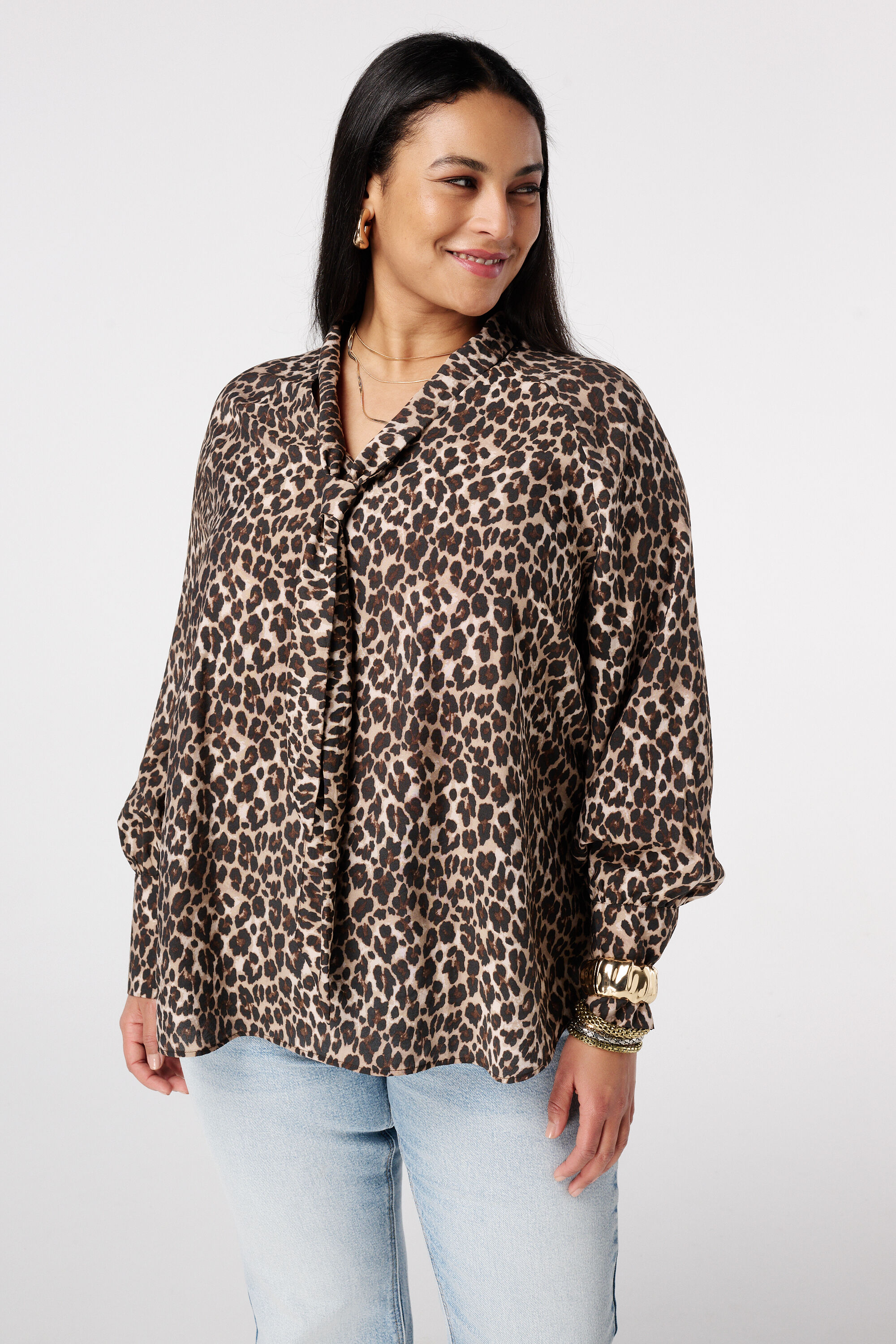 Blouse &agrave; imprim&eacute; animalier