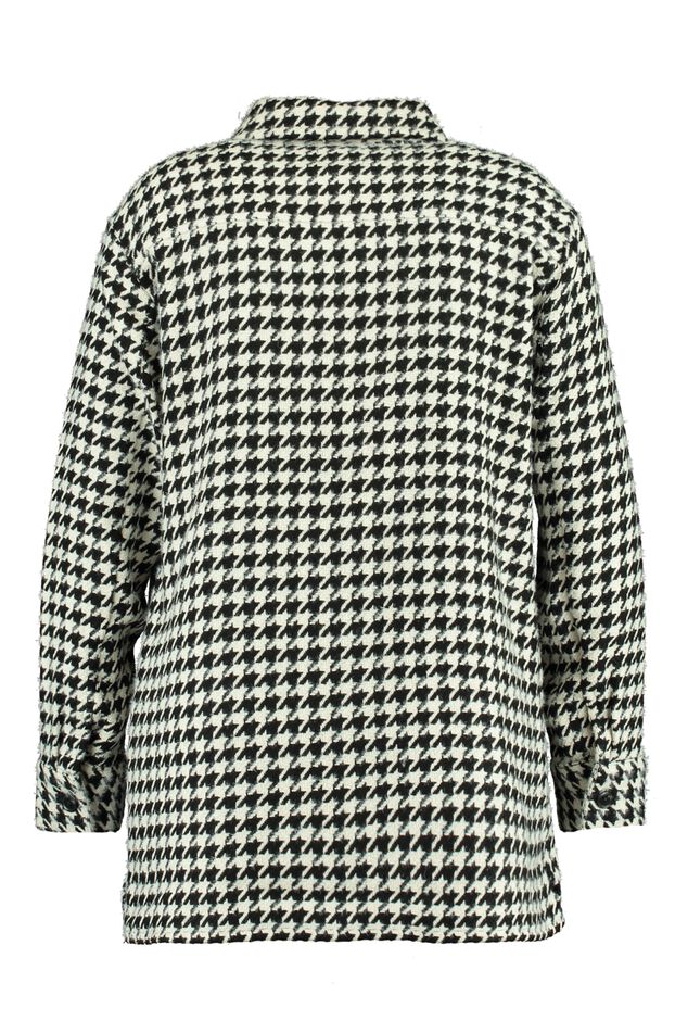 Veste chemise avec imprimé pied-de-poule image number 2