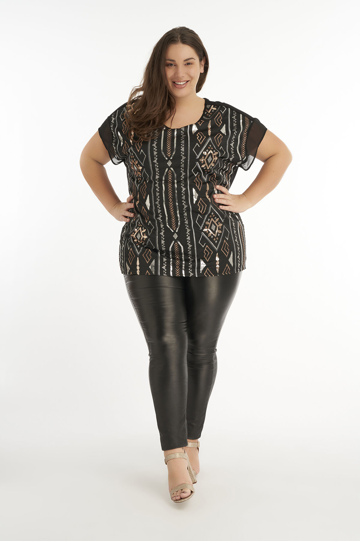 Tunique top paillette femme