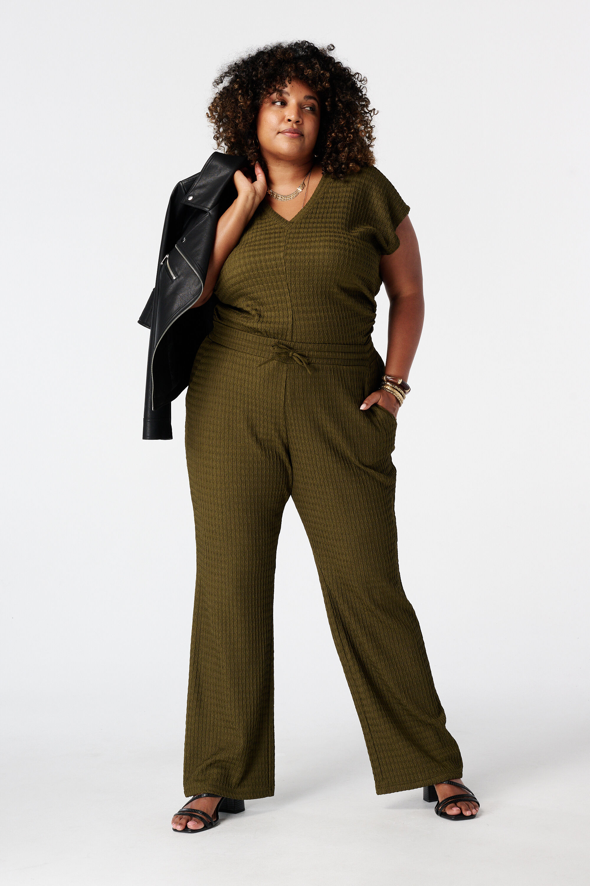 Pantalon avec taille &eacute;lastique image number 0