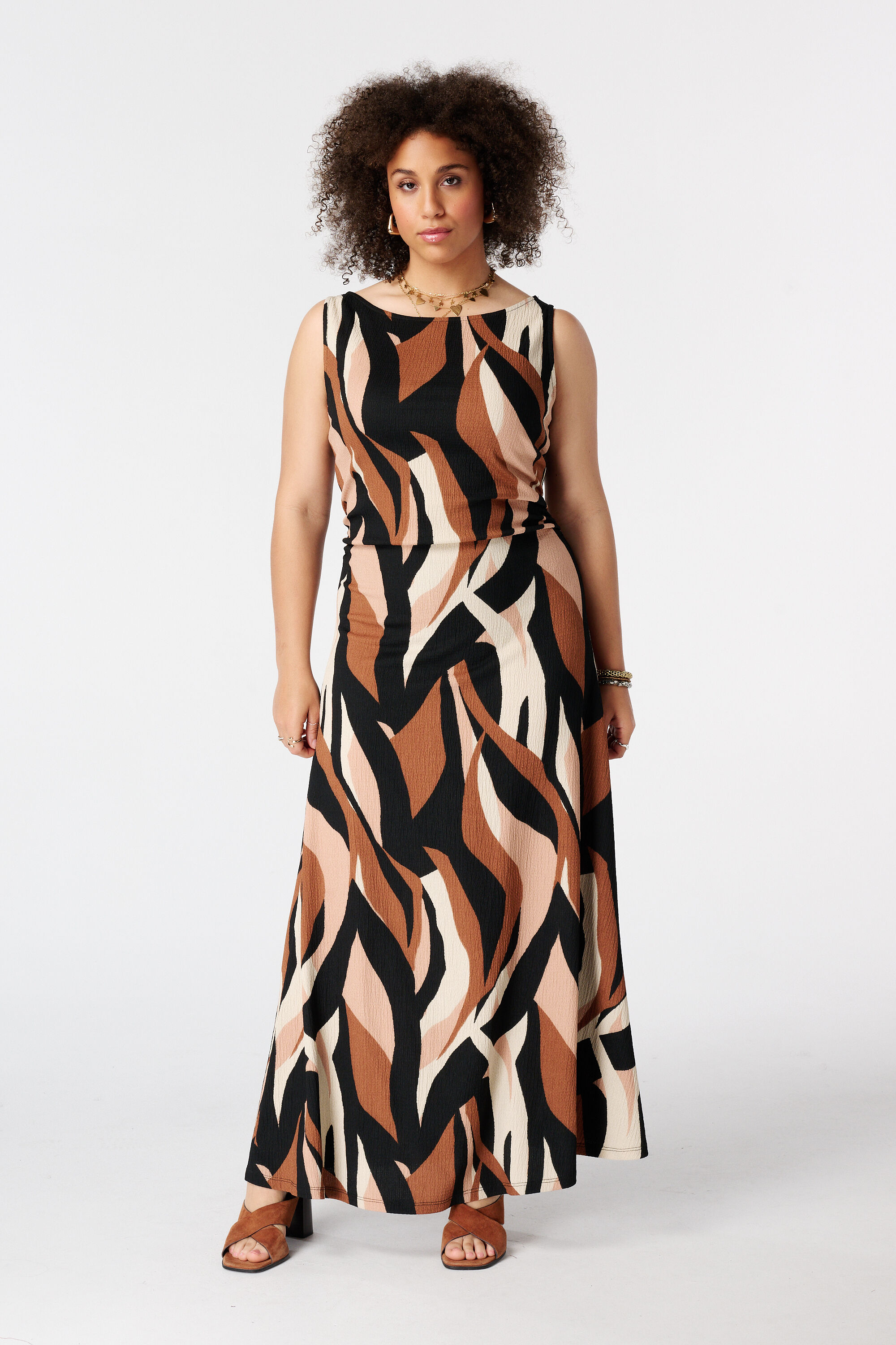Robe maxi avec imprim&eacute; image number 0