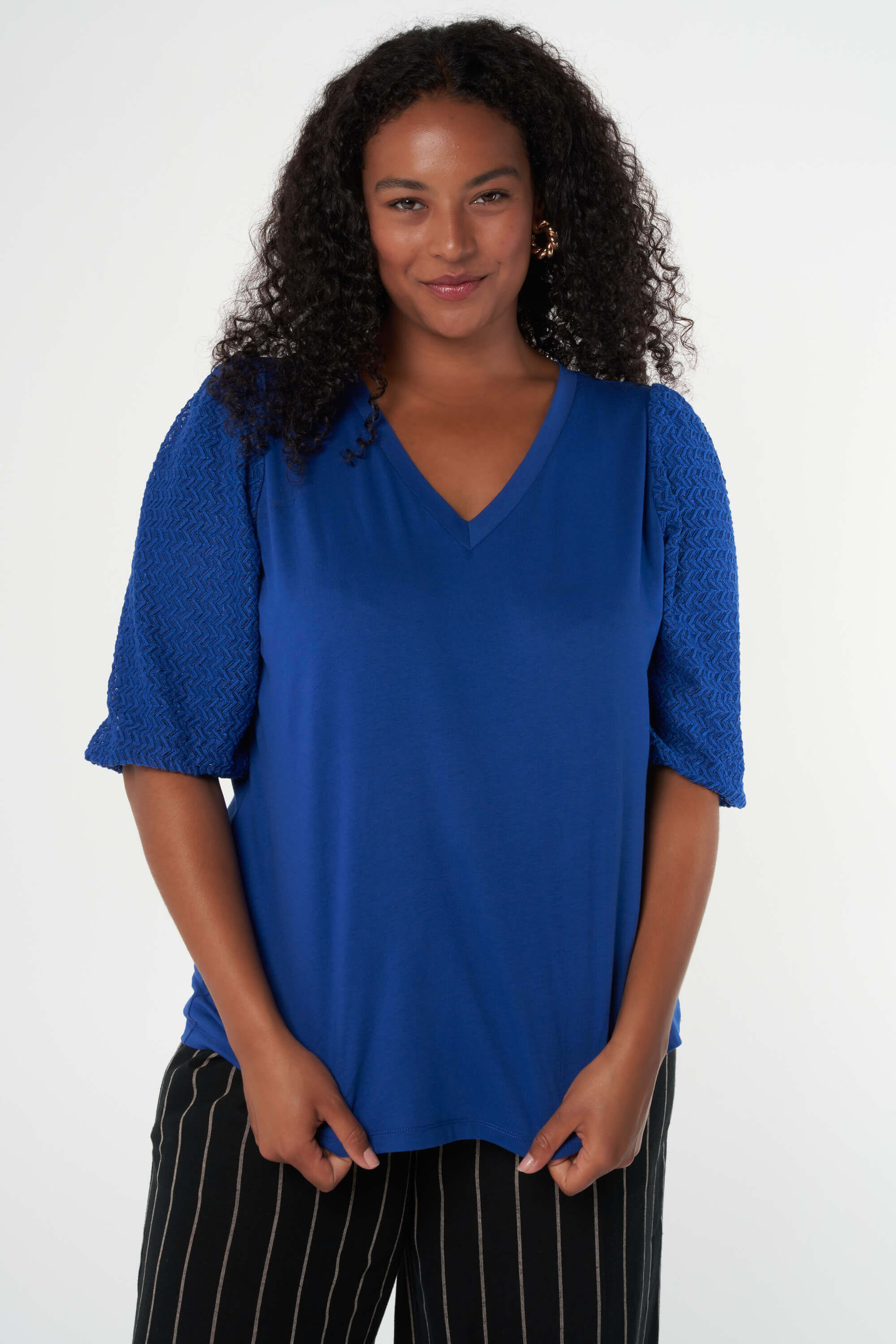 Haut avec manches textur&eacute;es image number 0