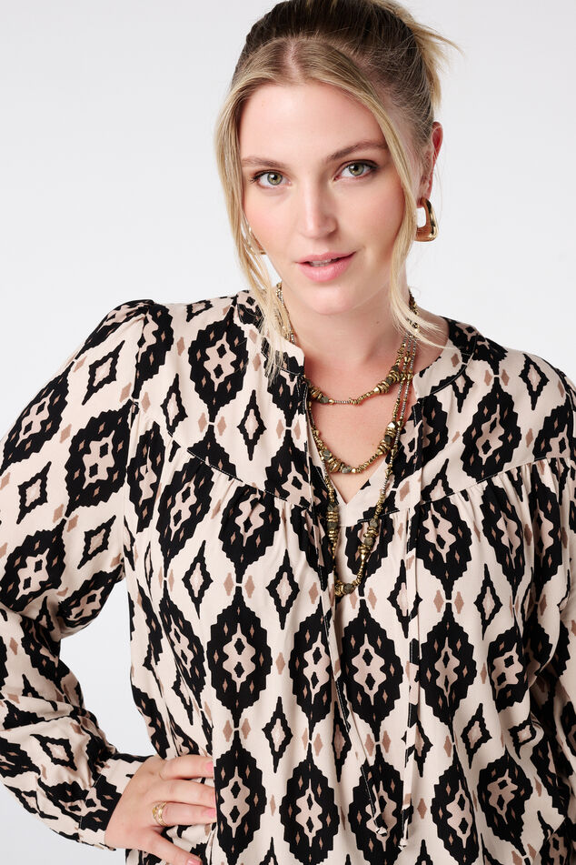 Blouse imprimée avec bobines image number 4